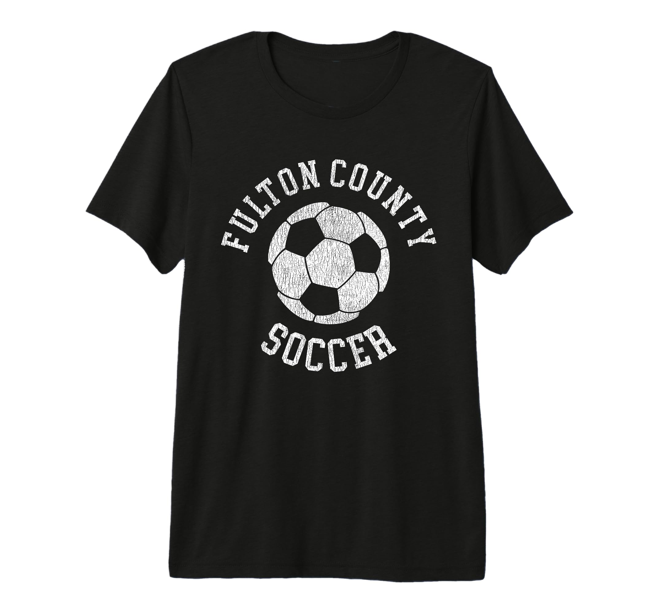 Fulton County Soccer Distressed T-Shirt - Fun Novelty Design for Adults - T-Shirt, Sweatshirt, Hoodie
