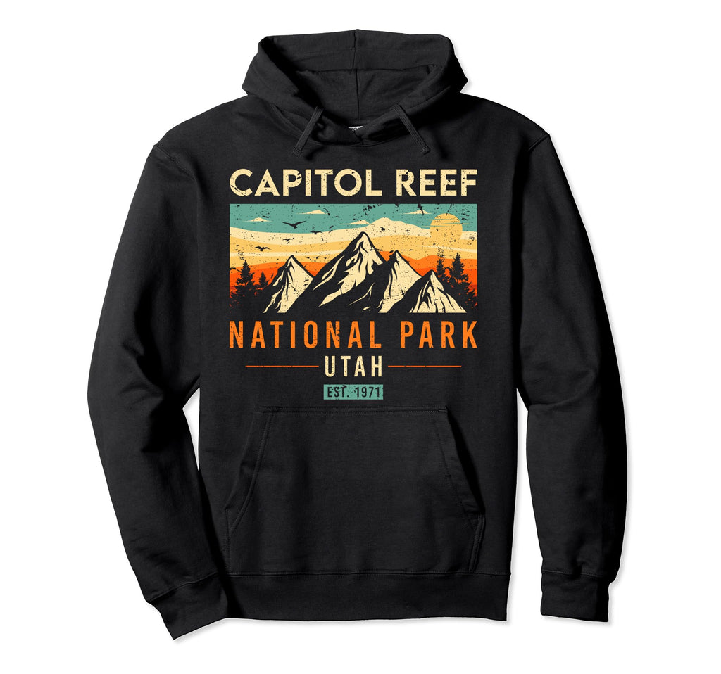 Capitol Reef Est 1971 Utah National Park Hoodie - Trendy Graphic Men Women - T-Shirt, Sweatshirt, Hoodie