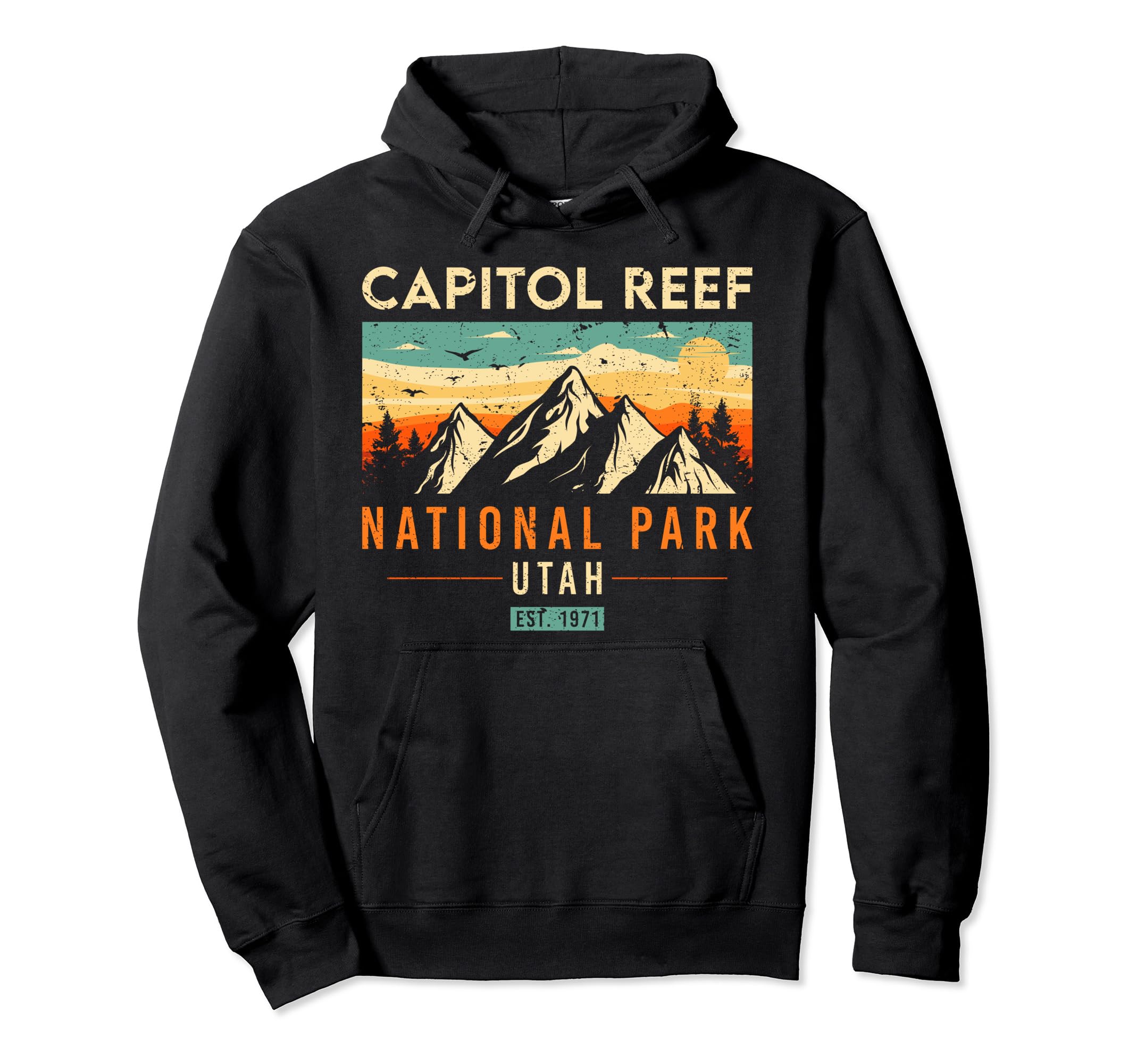 Capitol Reef Est 1971 Utah National Park Hoodie - Trendy Graphic Men Women - T-Shirt, Sweatshirt, Hoodie