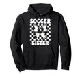 Soccer Sister Soccer Sis Coquette Bow Hoodie - Aesthetic Graphic for Adults - T-Shirt, Sweatshirt, Hoodie