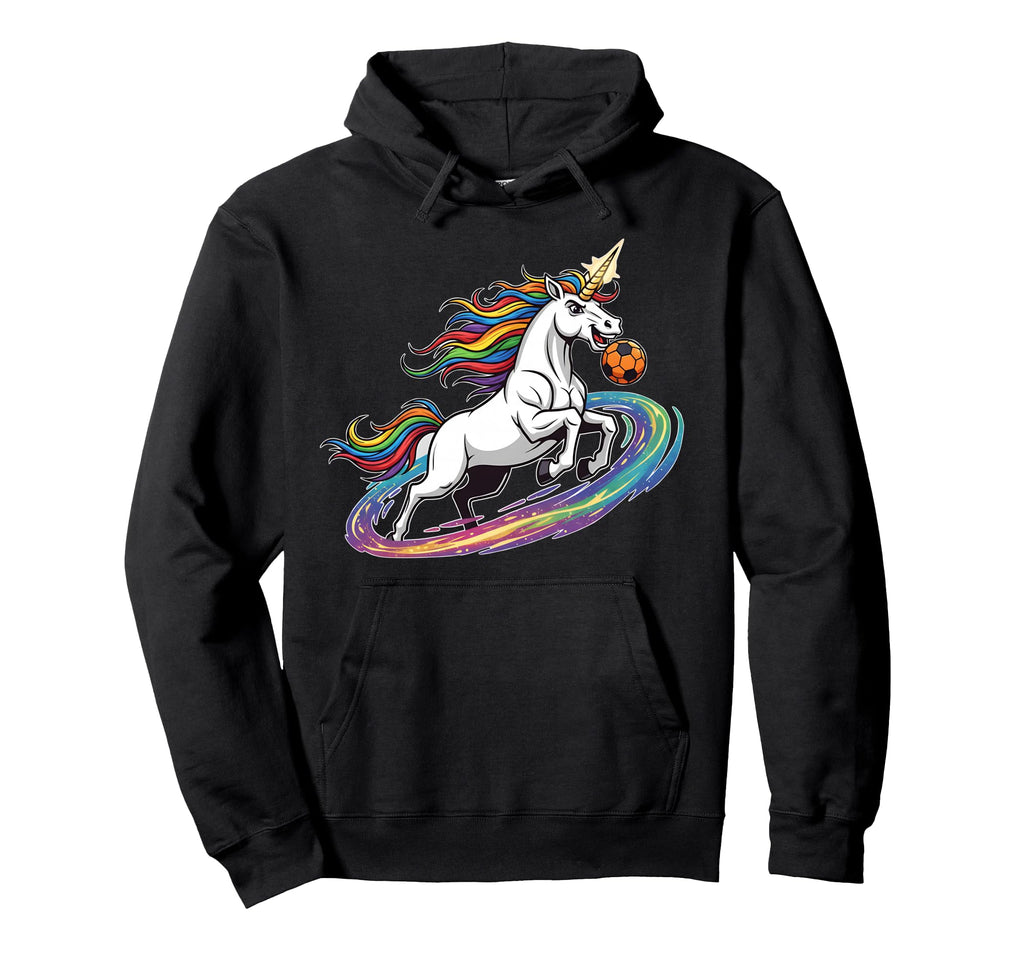 Unicorn Soccer Rainbow Galaxy Fantasy Hoodie - Custom Art Print Men Women - T-Shirt, Sweatshirt, Hoodie
