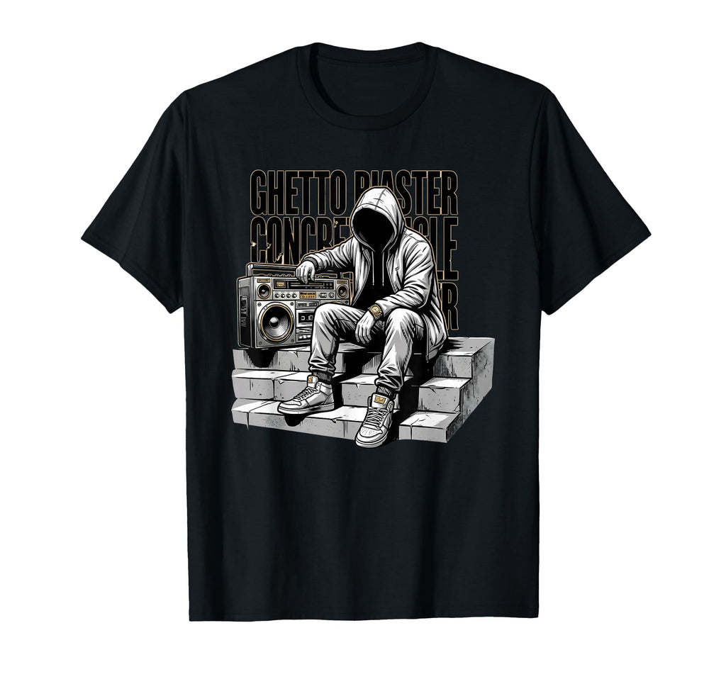 Ghetto Blaster Old School Hip Hop T-Shirt - Graphic Print for Adults - T-Shirt, Sweatshirt, Hoodie
