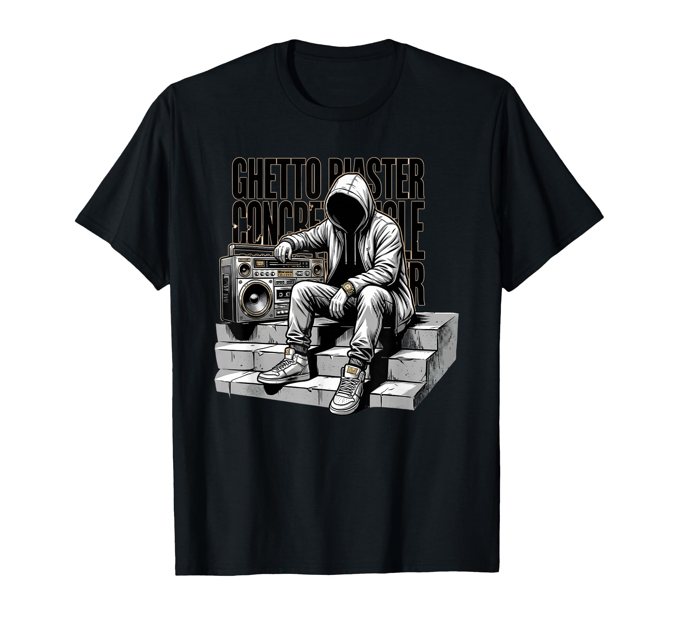 Ghetto Blaster Old School Hip Hop T-Shirt - Graphic Print for Adults - T-Shirt, Sweatshirt, Hoodie