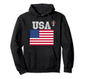 Usa America Soccer Jersey Flag Football Hoodie - Graphic Print for Adults - T-Shirt, Sweatshirt, Hoodie