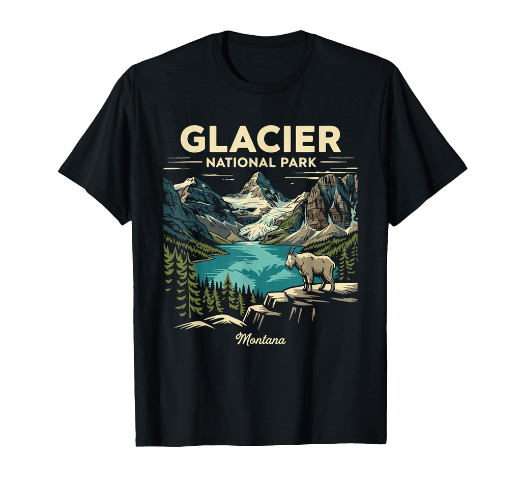 Glacier National Park Montana Nature T-Shirt - Unique Graphic Men Women - T-Shirt, Sweatshirt, Hoodie