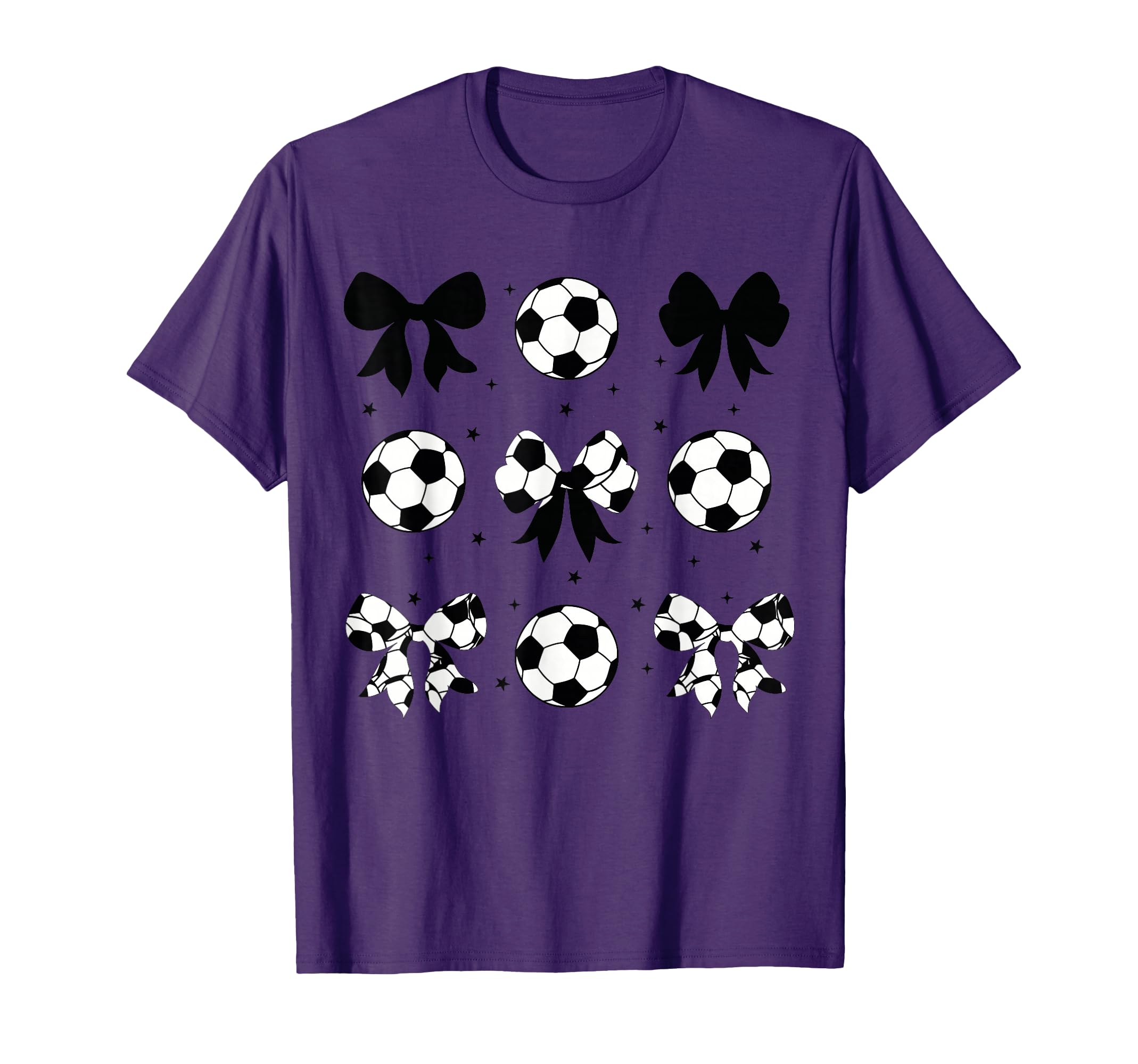 Coquette Soccer Bow Cheer Soccer T-Shirt - Casual Everyday Wear Men Women - T-Shirt, Sweatshirt, Hoodie