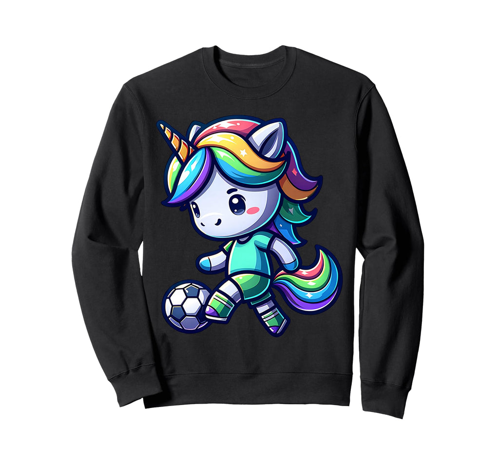 Footballer Unicorn Fans Soccer Sweatshirt - Minimalist Print for Adults - T-Shirt, Sweatshirt, Hoodie