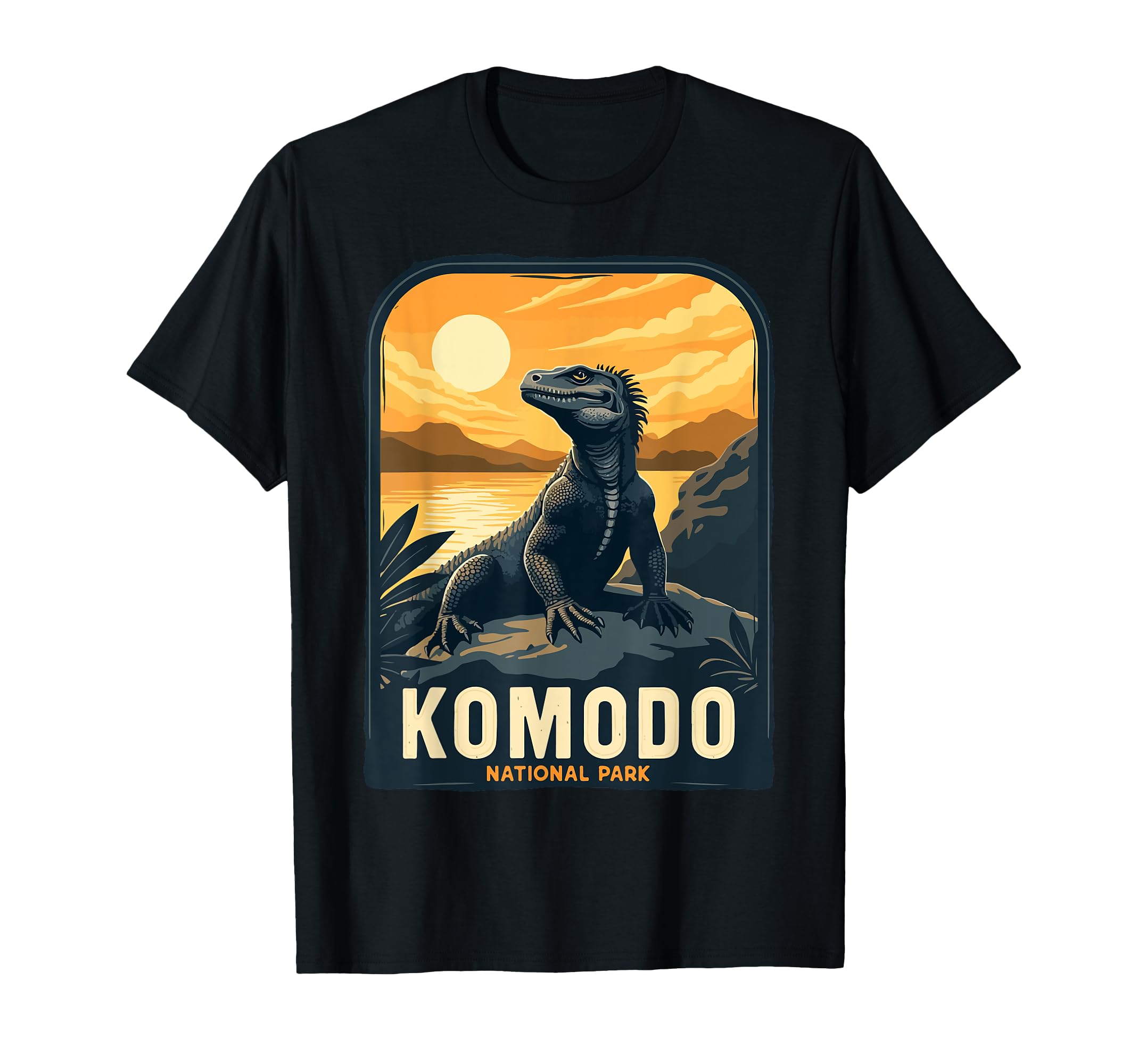 Komodo National Park Indonesia T-Shirt - Fun Novelty Design for Adults - T-Shirt, Sweatshirt, Hoodie