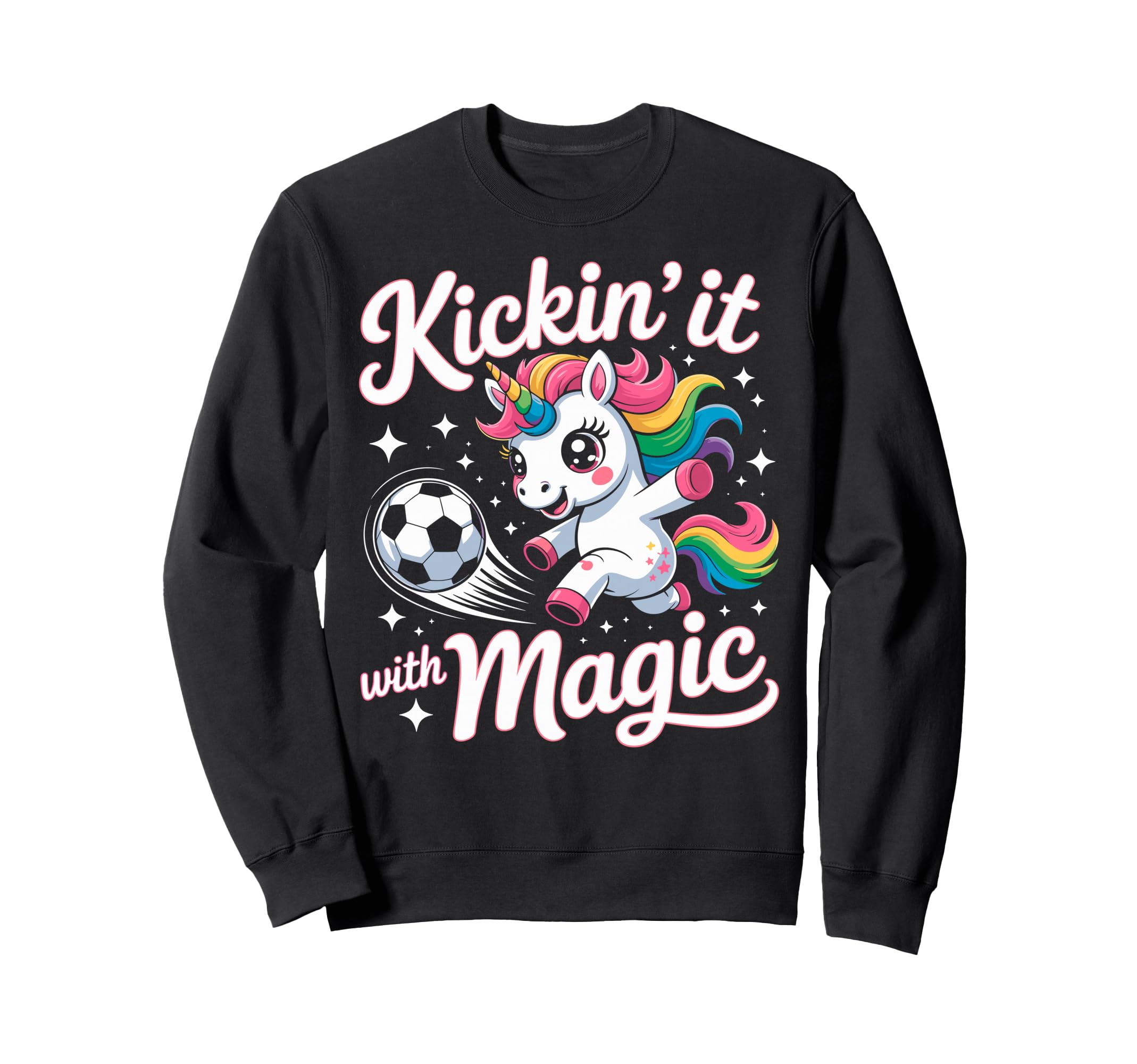 Unicorn Soccer Goalie Player Kickin Sweatshirt - Custom Art Print Unisex - T-Shirt, Sweatshirt, Hoodie