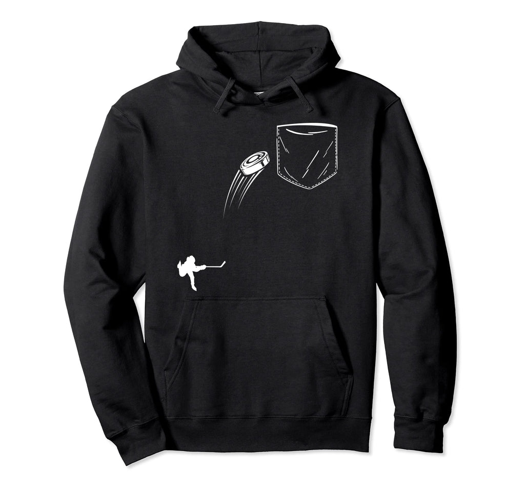 Fake Pocket Ice Hockey Goalie Hockey Hoodie - Unique Graphic Unisex - T-Shirt, Sweatshirt, Hoodie