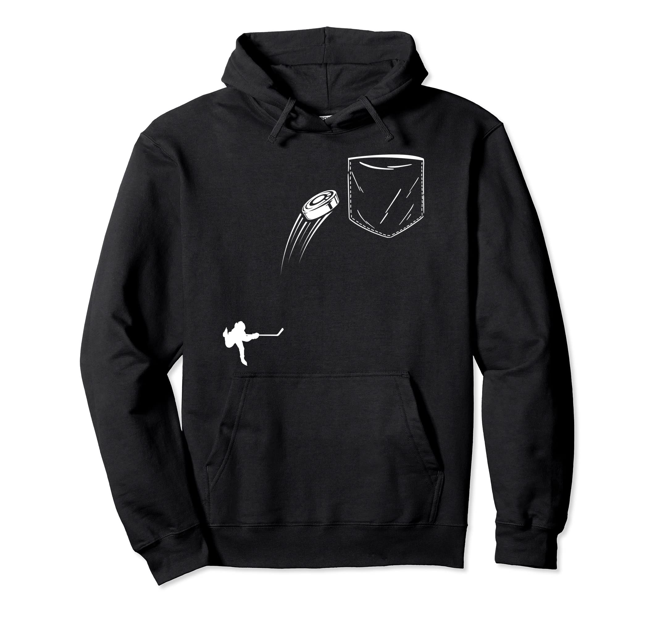 Fake Pocket Ice Hockey Goalie Hockey Hoodie - Unique Graphic Unisex - T-Shirt, Sweatshirt, Hoodie