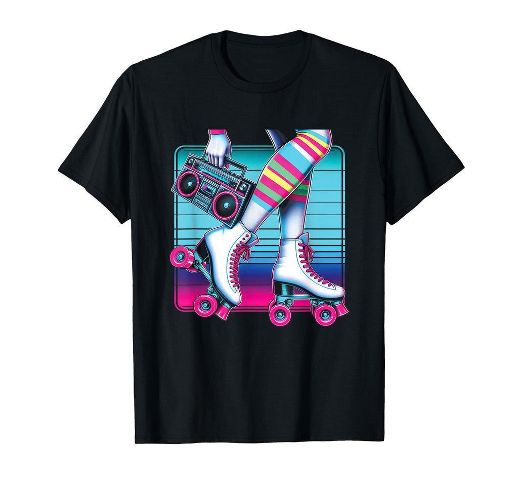 Groovy Rollerskates 80S 90S Roller Disco T-Shirt - Custom Art Print Unisex - T-Shirt, Sweatshirt, Hoodie