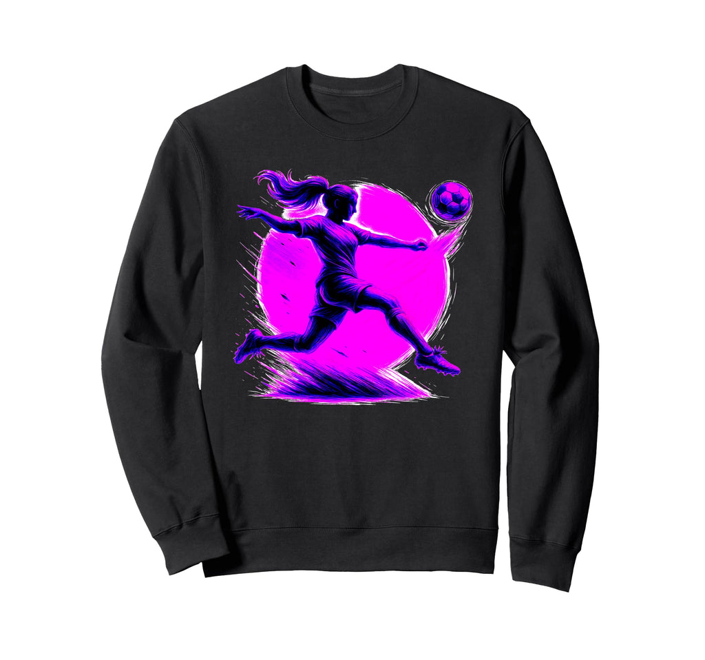 Soccer Player Powerful Kick Sweatshirt - Novelty Apparel for Adults - T-Shirt, Sweatshirt, Hoodie