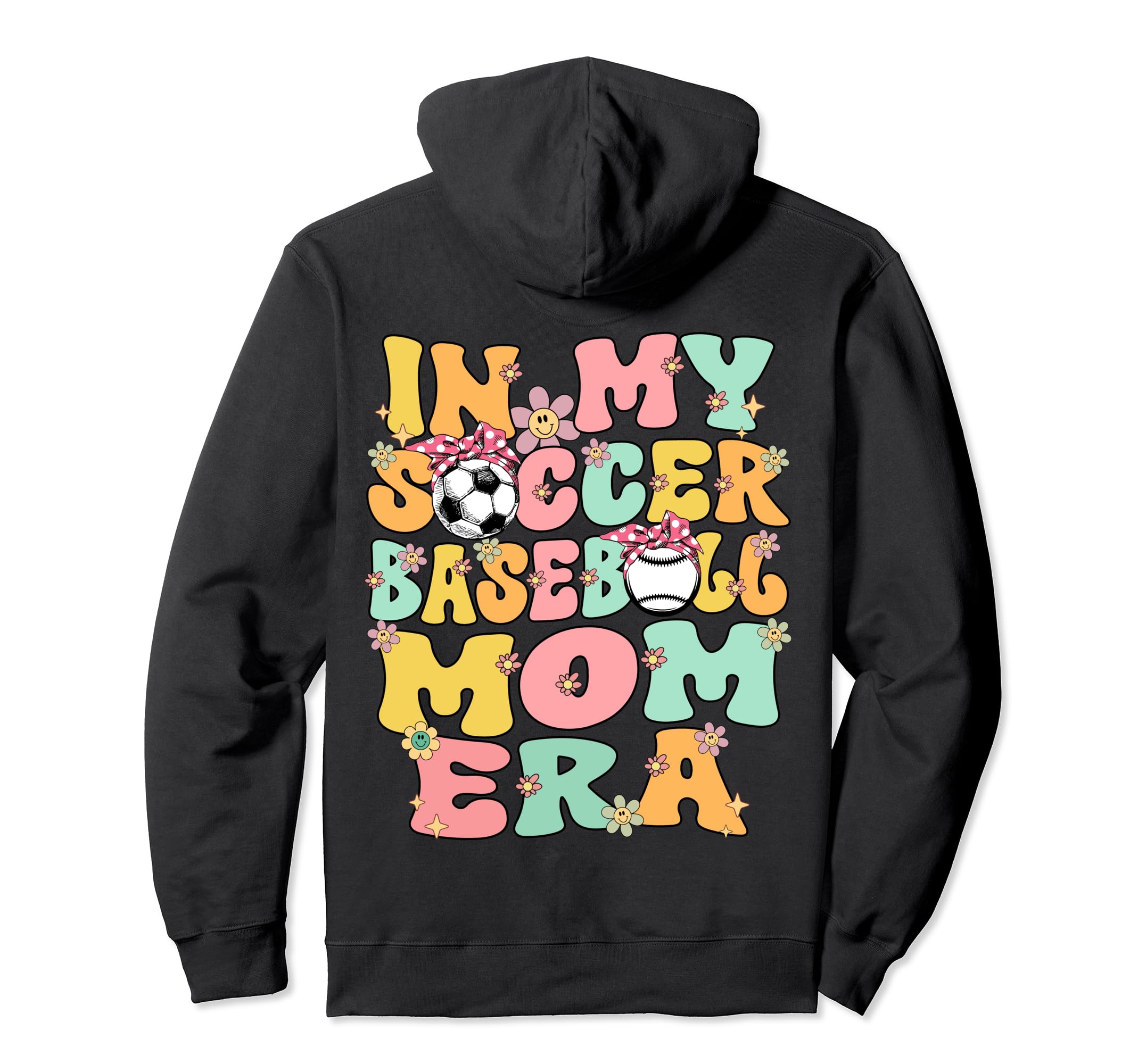My Soccer Baseball Mom Era Baseball Hoodie - Minimalist Print for Adults - T-Shirt, Sweatshirt, Hoodie