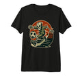 Skeleton Soccer Player Comic Tri Blend T-Shirt - Graphic Print Unisex - T-Shirt, Sweatshirt, Hoodie