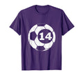 Soccer Player Jersey Number 14 Fourteen T-Shirt - Aesthetic Graphic Unisex - T-Shirt, Sweatshirt, Hoodie