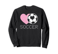 Soccer Lover Heart And Ball Sweatshirt - Novelty Apparel Men Women - T-Shirt, Sweatshirt, Hoodie
