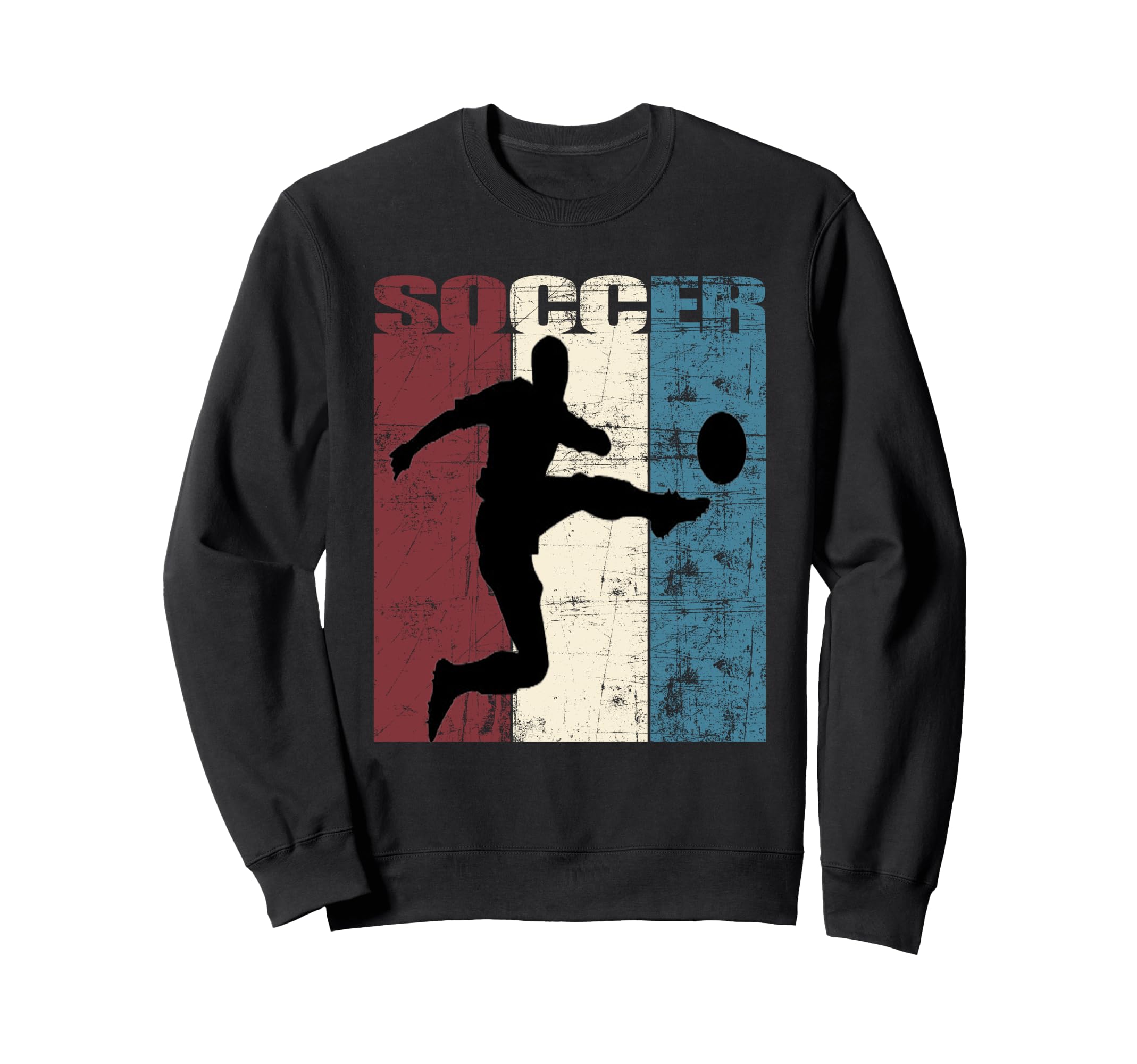 Soccer Player Distressed Sweatshirt - Casual Everyday Wear for Adults - T-Shirt, Sweatshirt, Hoodie