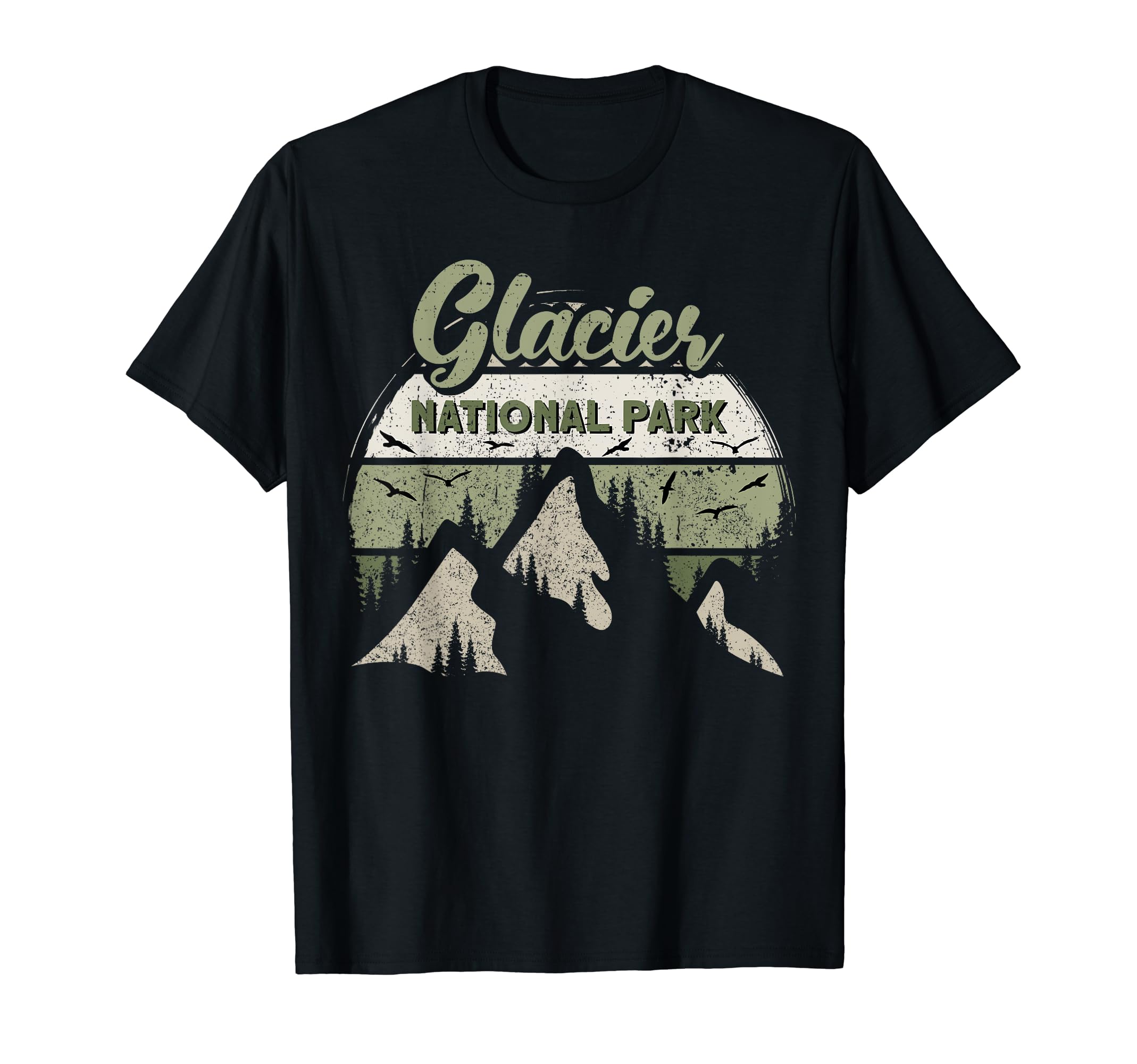 Glacier National Park Us Glacier T-Shirt - Custom Art Print Unisex - T-Shirt, Sweatshirt, Hoodie