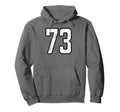 White And Black Sports Number 73 Hoodie - Streetwear Style Men Women - T-Shirt, Sweatshirt, Hoodie