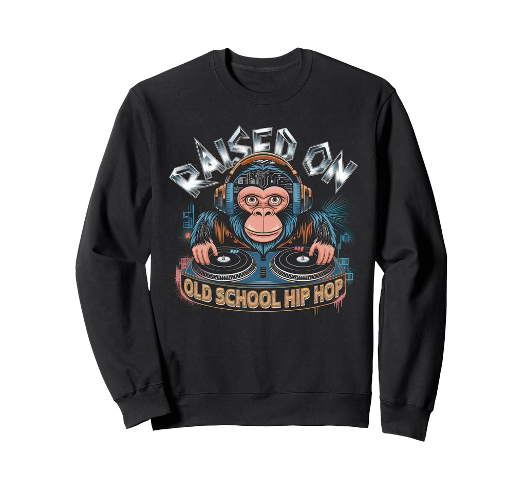 Raised Old School Graffiti Sweatshirt - Casual Everyday Wear for Adults - T-Shirt, Sweatshirt, Hoodie