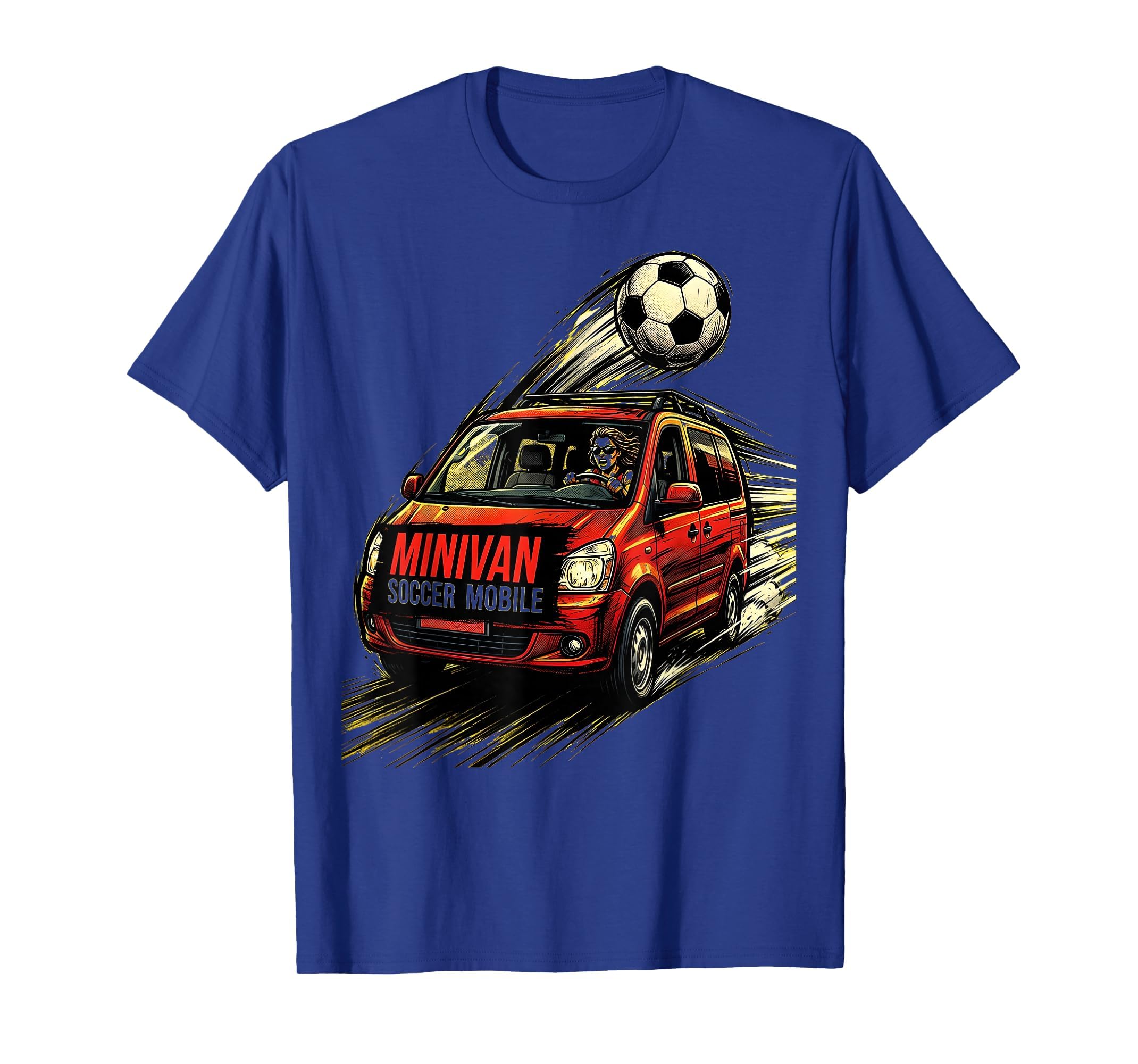 Minivan Soccer Mobile Funny Soccer Mom T-Shirt - Minimalist Print Unisex - T-Shirt, Sweatshirt, Hoodie