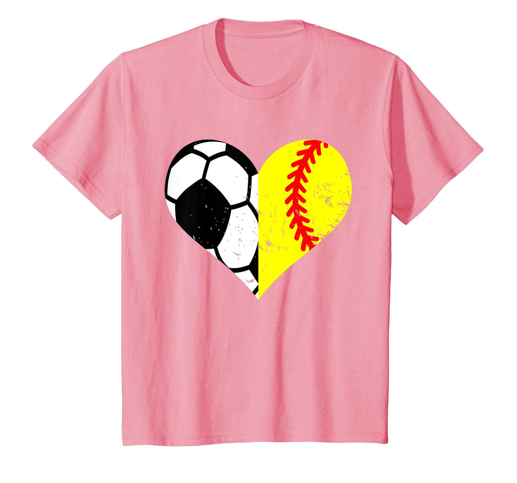 Soccer Softball Heart Funny Soccer T-Shirt - Trendy Graphic Unisex - T-Shirt, Sweatshirt, Hoodie