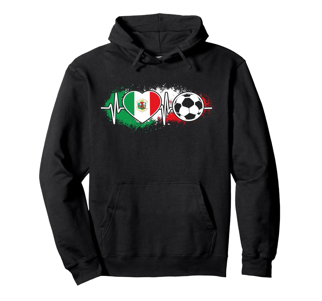 Mexico Soccer Heartbeat Mexican Flag Hoodie - Aesthetic Graphic Men Women - T-Shirt, Sweatshirt, Hoodie