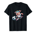 Football Pig Mascot Playing Soccer T-Shirt - Custom Art Print Unisex - T-Shirt, Sweatshirt, Hoodie