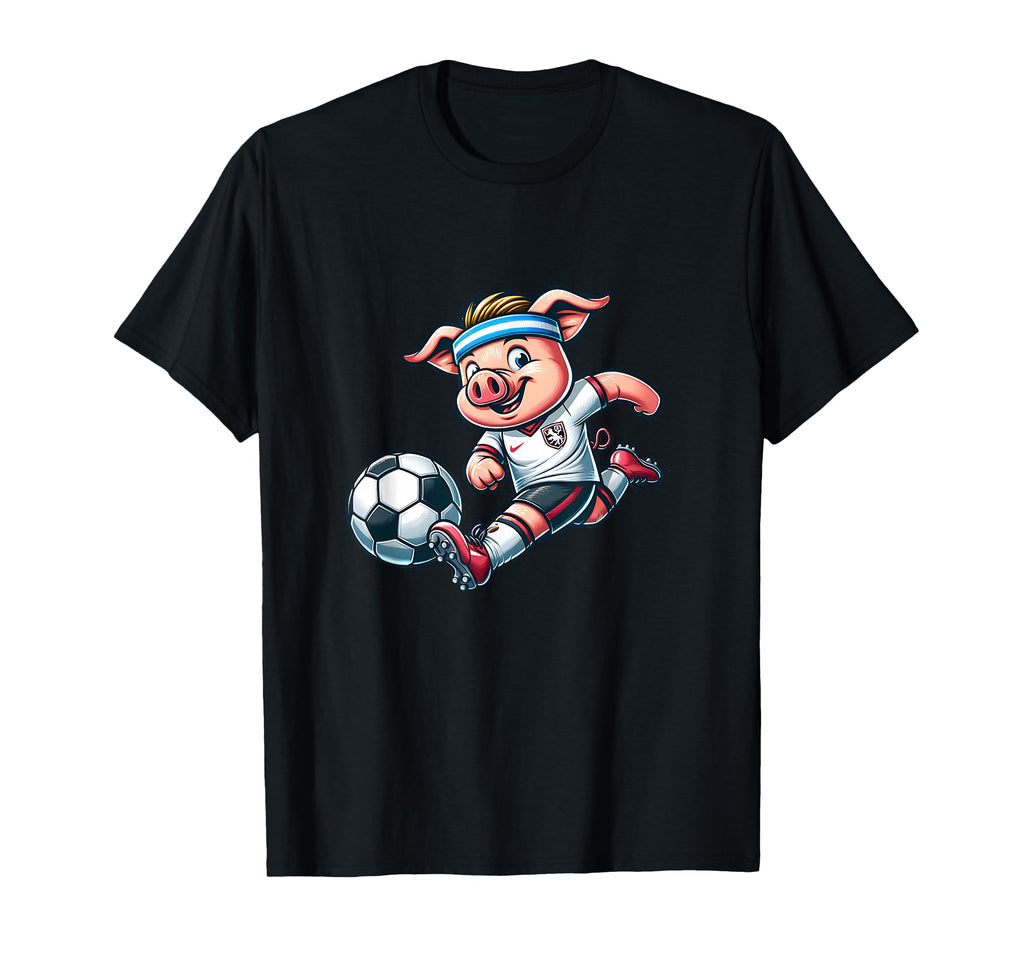 Football Pig Mascot Playing Soccer T-Shirt - Aesthetic Graphic for Adults - T-Shirt, Sweatshirt, Hoodie