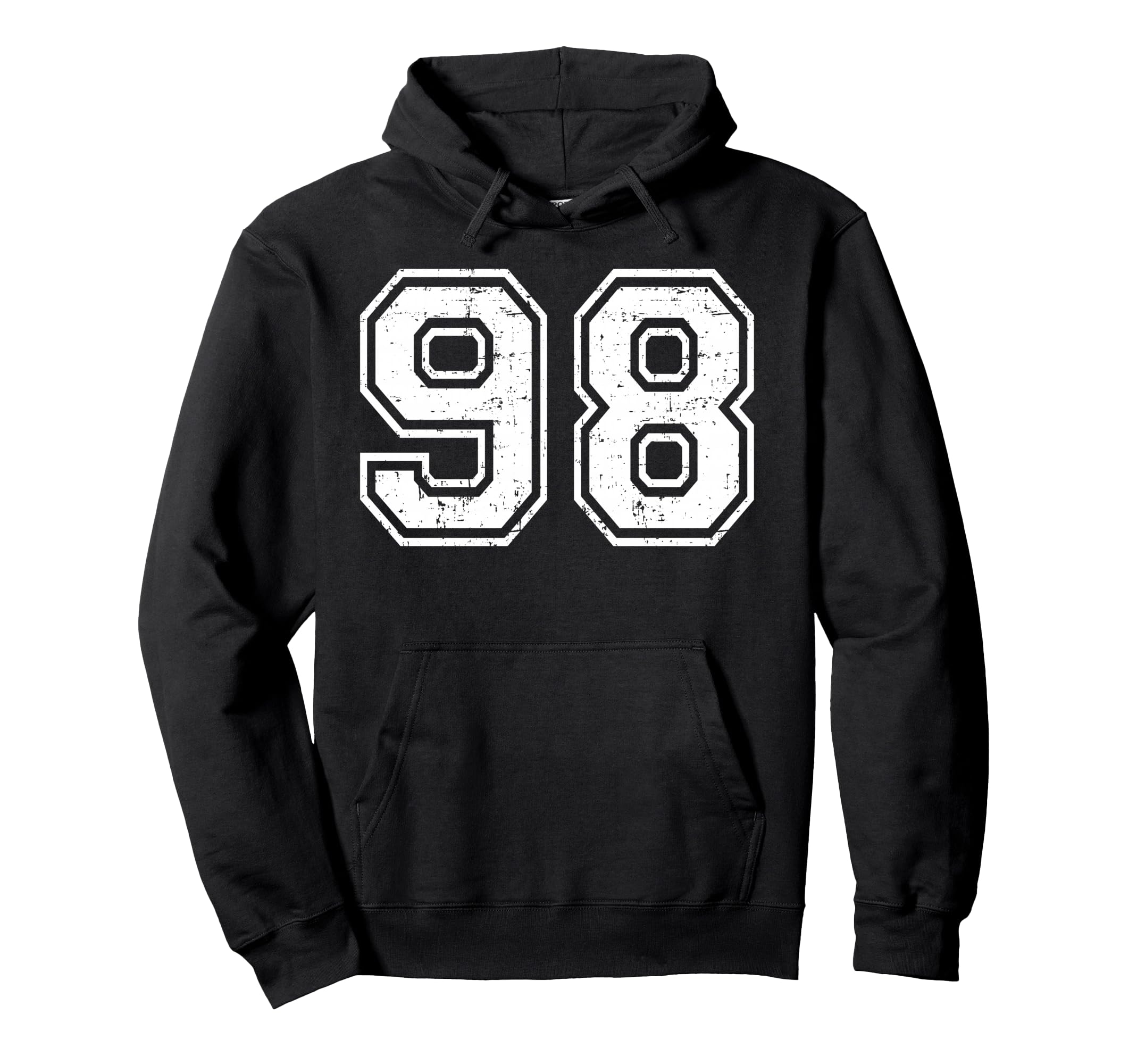 98 Number Ninety Eight Team Sports Hoodie - Minimalist Print Men Women - T-Shirt, Sweatshirt, Hoodie