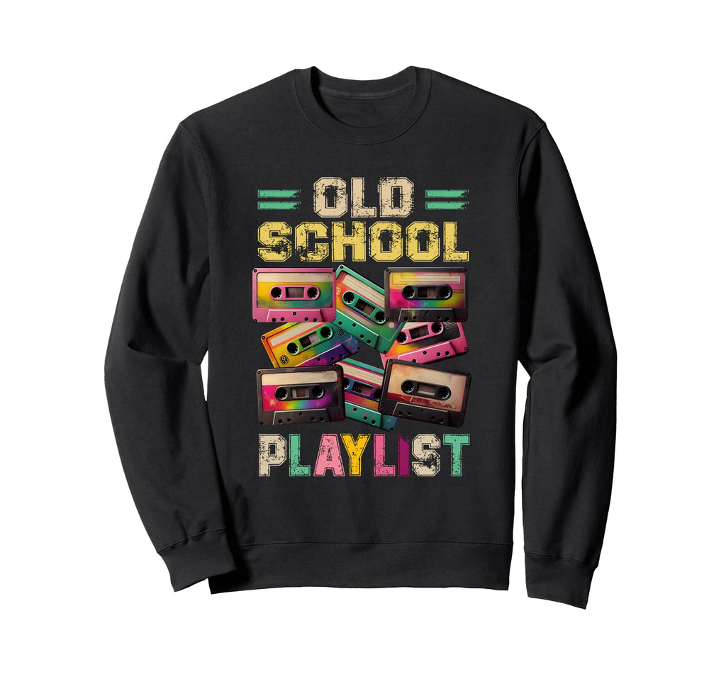 Oldschool Playlist Cassette Tapes Music Sweatshirt - Graphic Print Unisex - T-Shirt, Sweatshirt, Hoodie