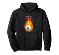 Football Flame Burning Soccer Ball Hoodie - Unique Graphic for Adults - T-Shirt, Sweatshirt, Hoodie