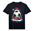 Soccer Ball Santa Hat Funny Soccer T-Shirt - Novelty Apparel for Adults - T-Shirt, Sweatshirt, Hoodie