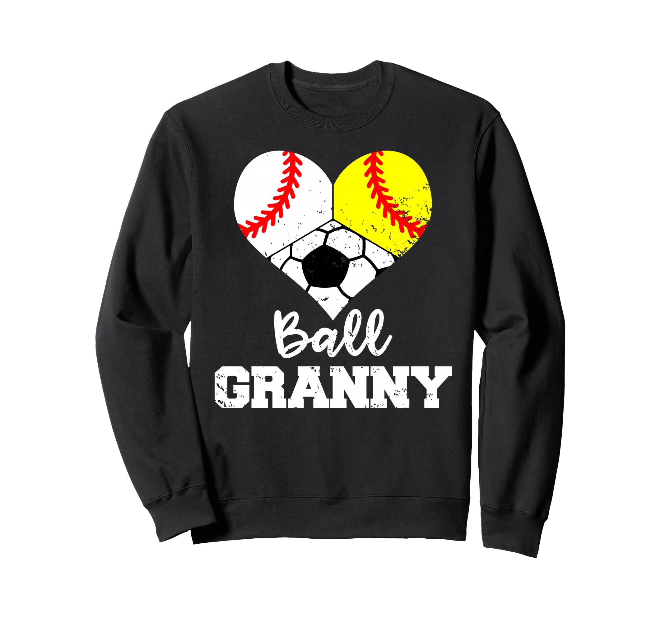 Ball Granny Heart Funny Baseball Sweatshirt - Fun Novelty Design Unisex - T-Shirt, Sweatshirt, Hoodie