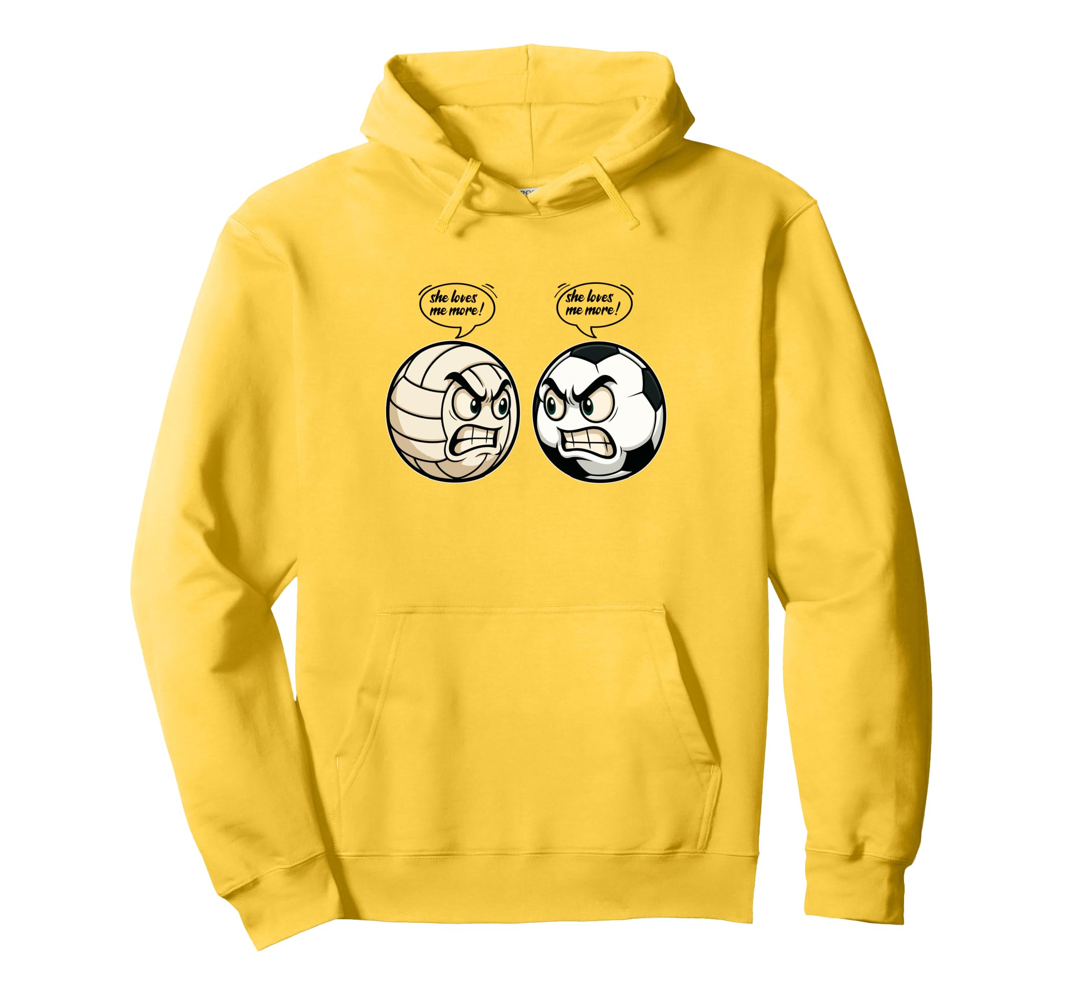 Soccer Volleyball Daughter She Love Me More Hoodie - Graphic Print Unisex - T-Shirt, Sweatshirt, Hoodie