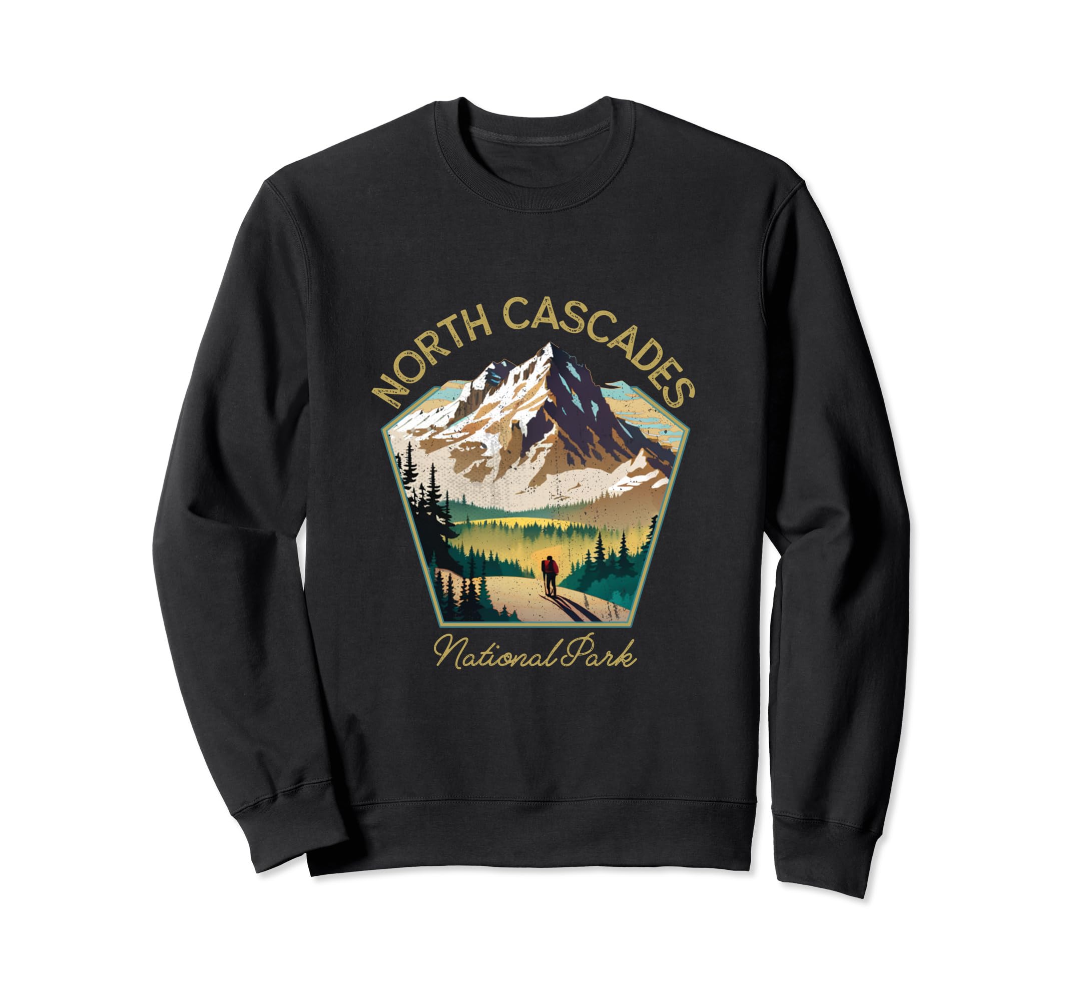 North Cascades National Park Souvenir Sweatshirt - Graphic Print Unisex - T-Shirt, Sweatshirt, Hoodie