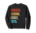 Soccer Legend Since 1970 Birthday Sweatshirt - Minimalist Print Men Women - T-Shirt, Sweatshirt, Hoodie