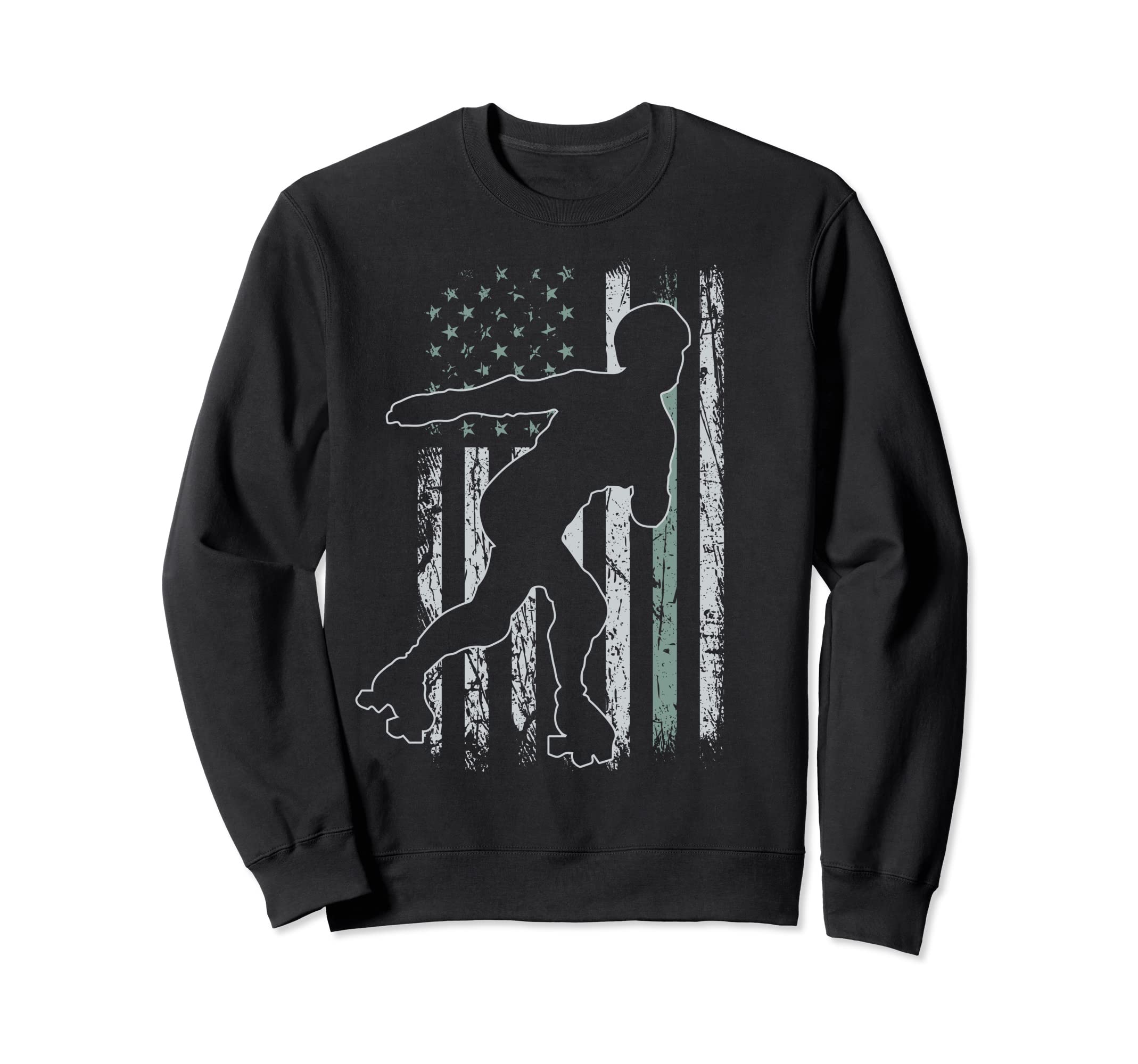 Roller Skates Usa Flag Skate 4Th July Sweatshirt - Graphic Print Unisex - T-Shirt, Sweatshirt, Hoodie