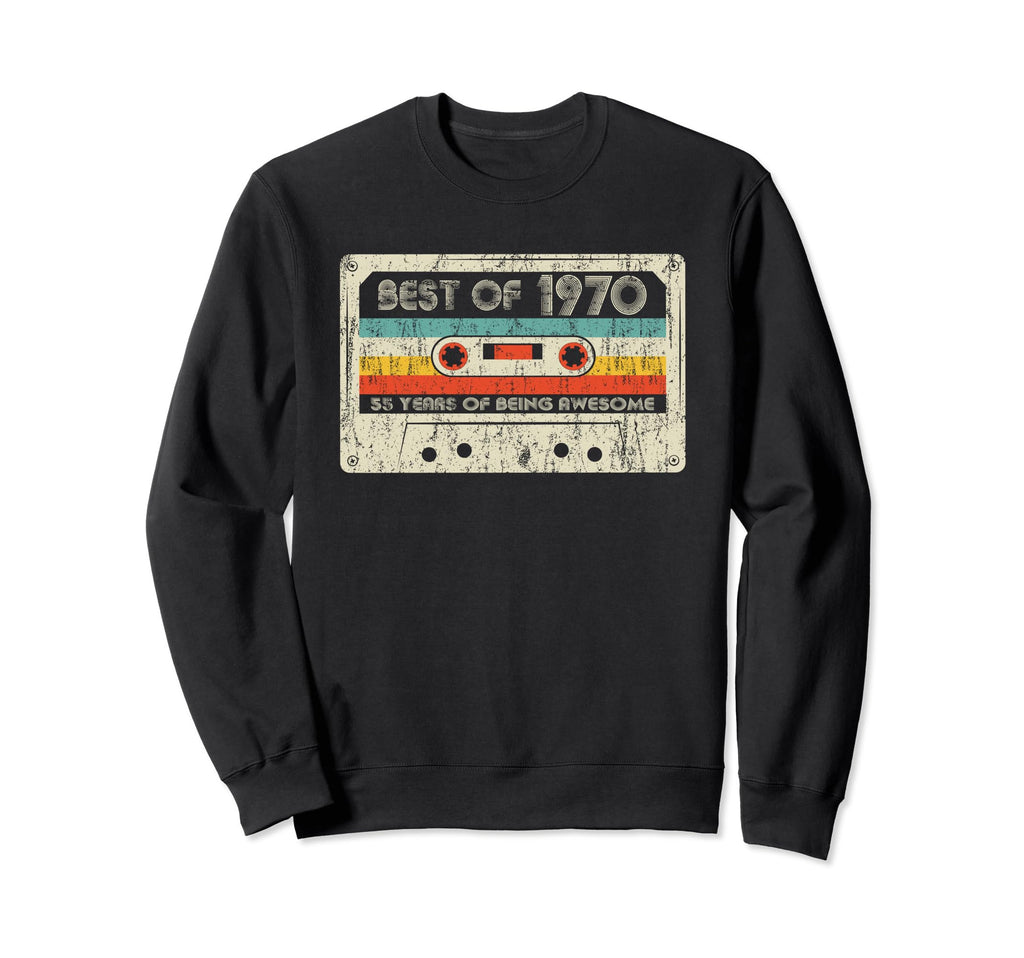 Best 1970 1970 Birthday Cassette Sweatshirt - Unique Graphic for Adults - T-Shirt, Sweatshirt, Hoodie
