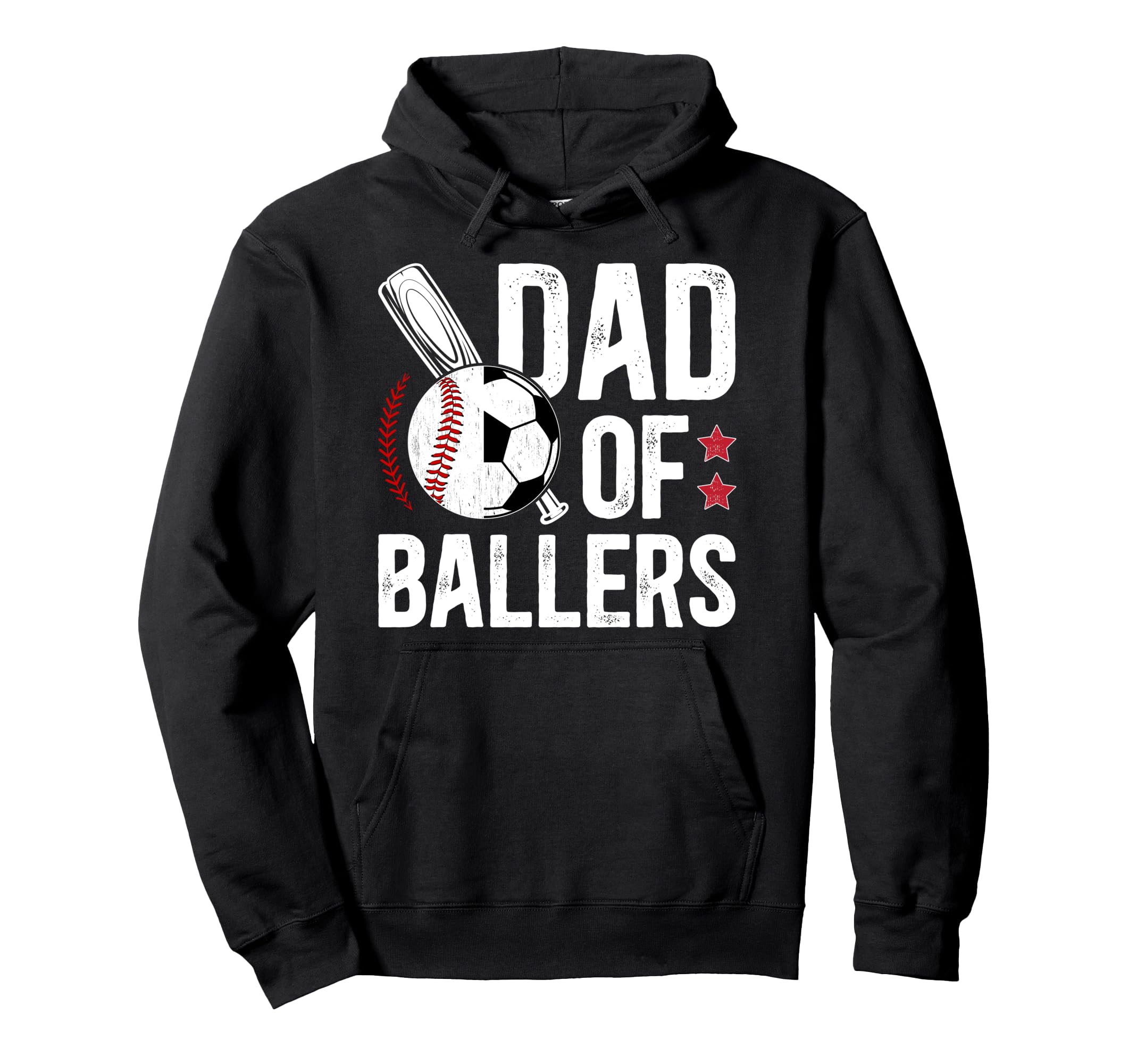 Dad Ballers Baseball Soccer Dad Hoodie - Unique Graphic for Adults - T-Shirt, Sweatshirt, Hoodie