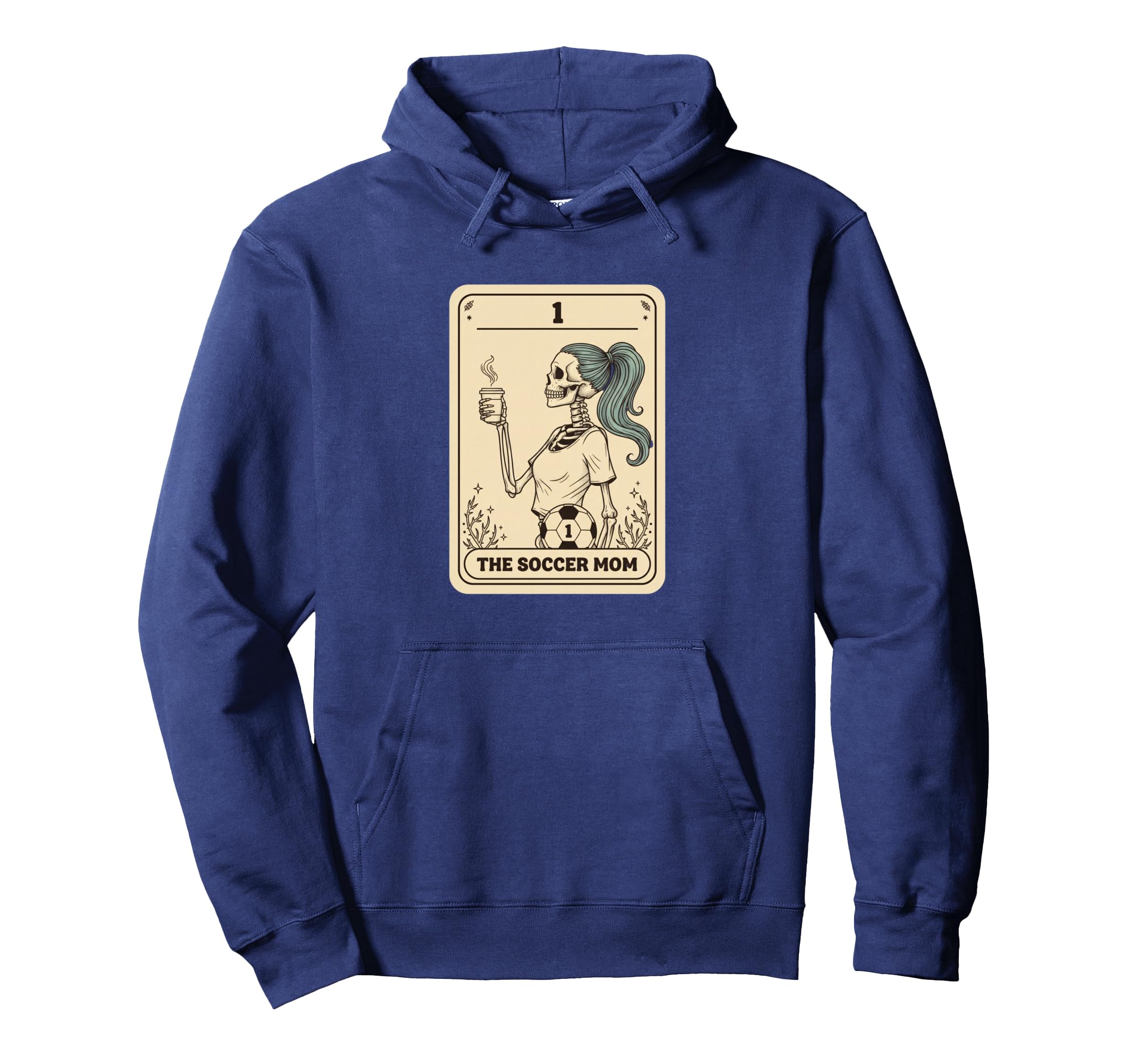 Soccer Mom Skeleton Coffee Hoodie - Fun Novelty Design Men Women - T-Shirt, Sweatshirt, Hoodie