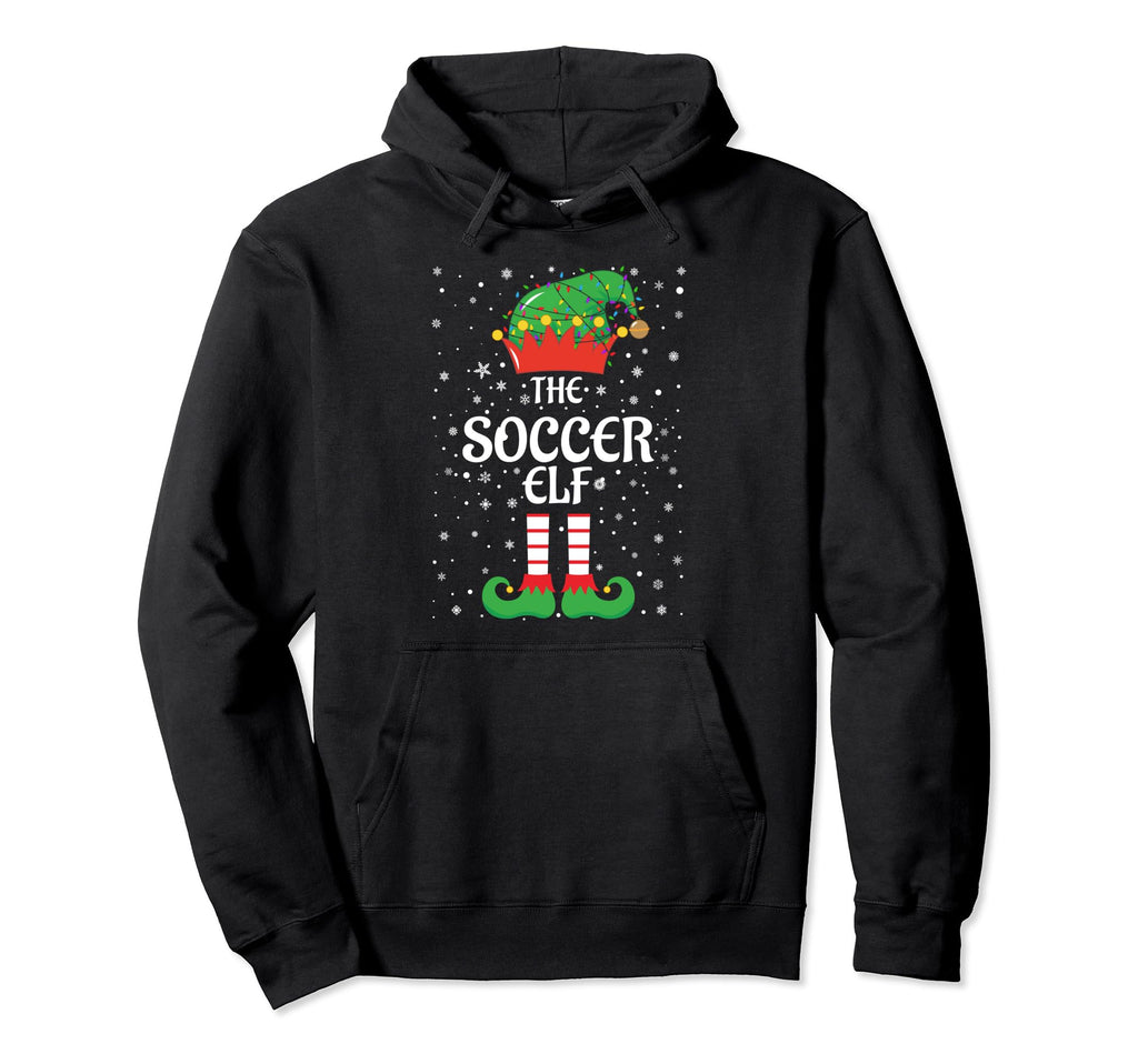 Soccer Elf Lights Elf Matching Family Hoodie - Novelty Apparel Men Women - T-Shirt, Sweatshirt, Hoodie