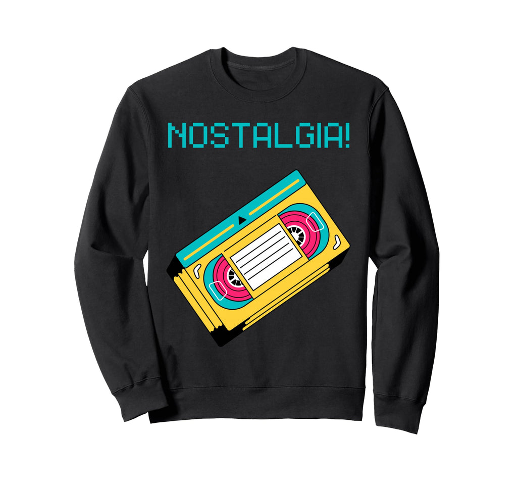 Nostalgia And 90S Cassette Tape Sweatshirt - Graphic Print Men Women - T-Shirt, Sweatshirt, Hoodie