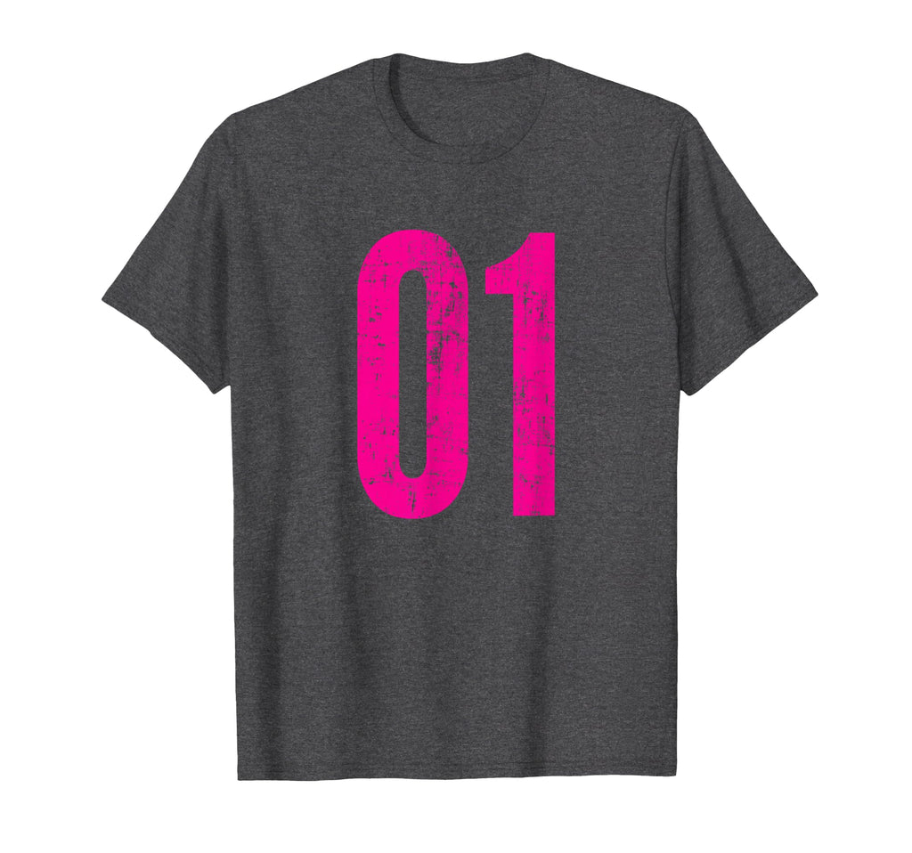 Number 01 One Distressed Sport Team T-Shirt - Unique Graphic for Adults - T-Shirt, Sweatshirt, Hoodie