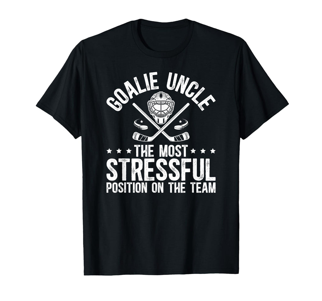 Funny Hockey Goalie Uncle Hockey Keeper T-Shirt - Minimalist Print Unisex - T-Shirt, Sweatshirt, Hoodie