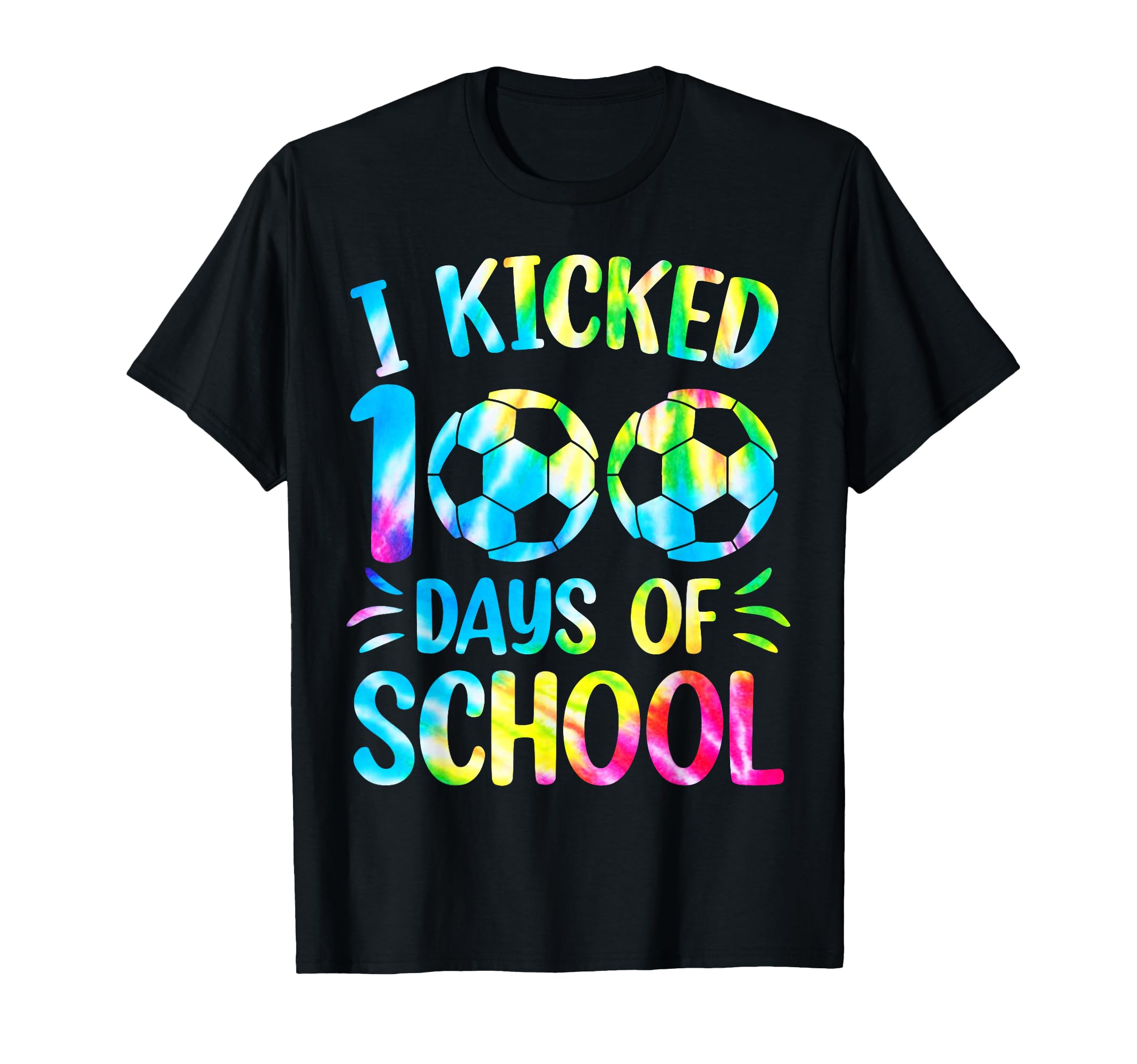 I Kicked 100 Days School Soccer Tie T-Shirt - Aesthetic Graphic Men Women - T-Shirt, Sweatshirt, Hoodie