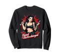 Tuned Turbocharged Car Tuning Pin Up Sweatshirt - Unique Graphic for Adults - T-Shirt, Sweatshirt, Hoodie