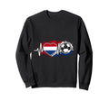 Netherlands Flag Heartbeat Football Sweatshirt - Minimalist Print Unisex - T-Shirt, Sweatshirt, Hoodie