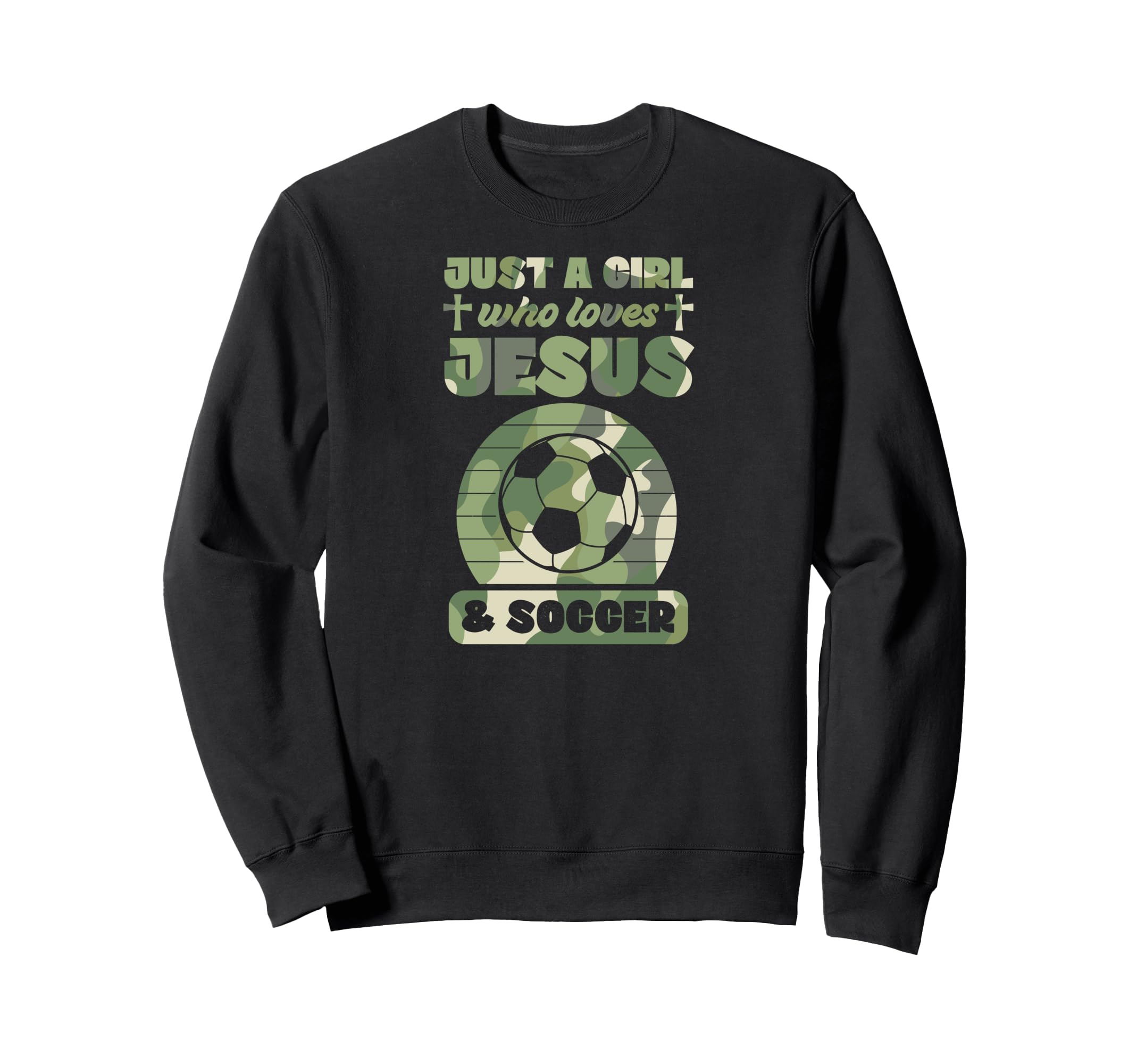 Just Who Loves Jesus And Soccer Sweatshirt - Minimalist Print Unisex - T-Shirt, Sweatshirt, Hoodie